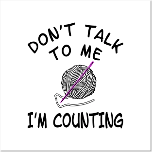 Knitting crochet wool counting gift Posters and Art